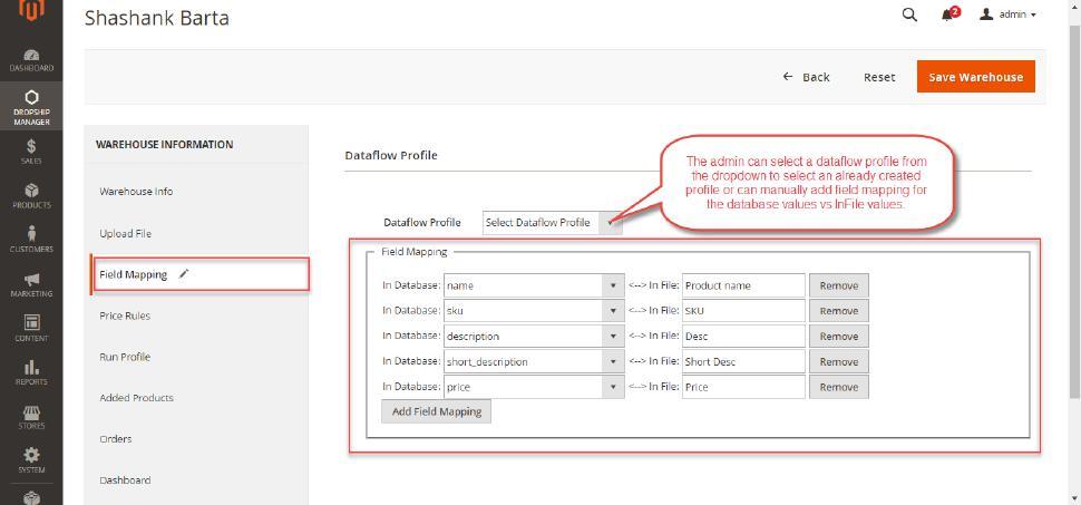 Now, after downloading the sample file (CSV, XML, XLS) if you want to use it for uploading the products in bulk, you need to enter the product details first and then under Upload Product File upload