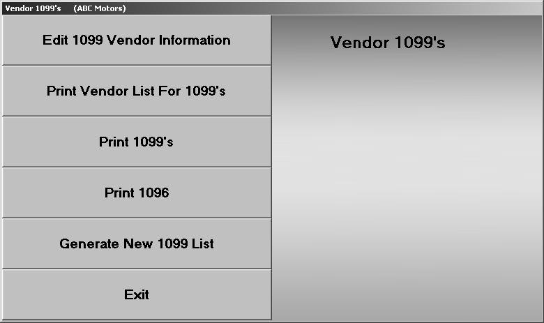 Once you print the 1099 vendor list you can proceed to close the accounts payable for the year.