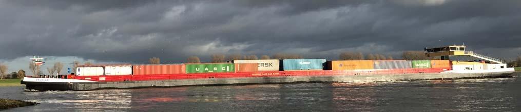 Internal cost inland waterway container transport CT iww/road Antwerpen-Duisburg (Belgium-Germany, 310 km) Total cost 216 Cost category Share of total cost Vessel 13% Staff 4% Fuel 2% Handling