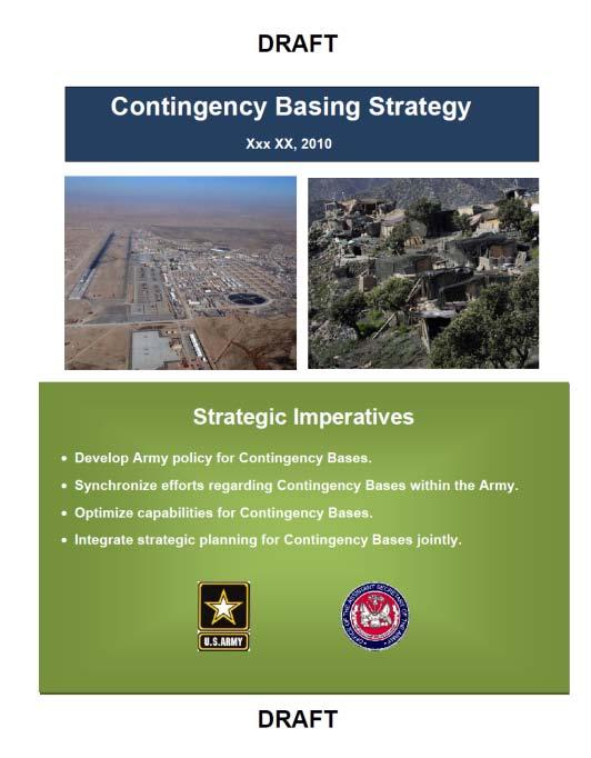 Army Base Camp ICDT Army Campaign Plan Supply Chain