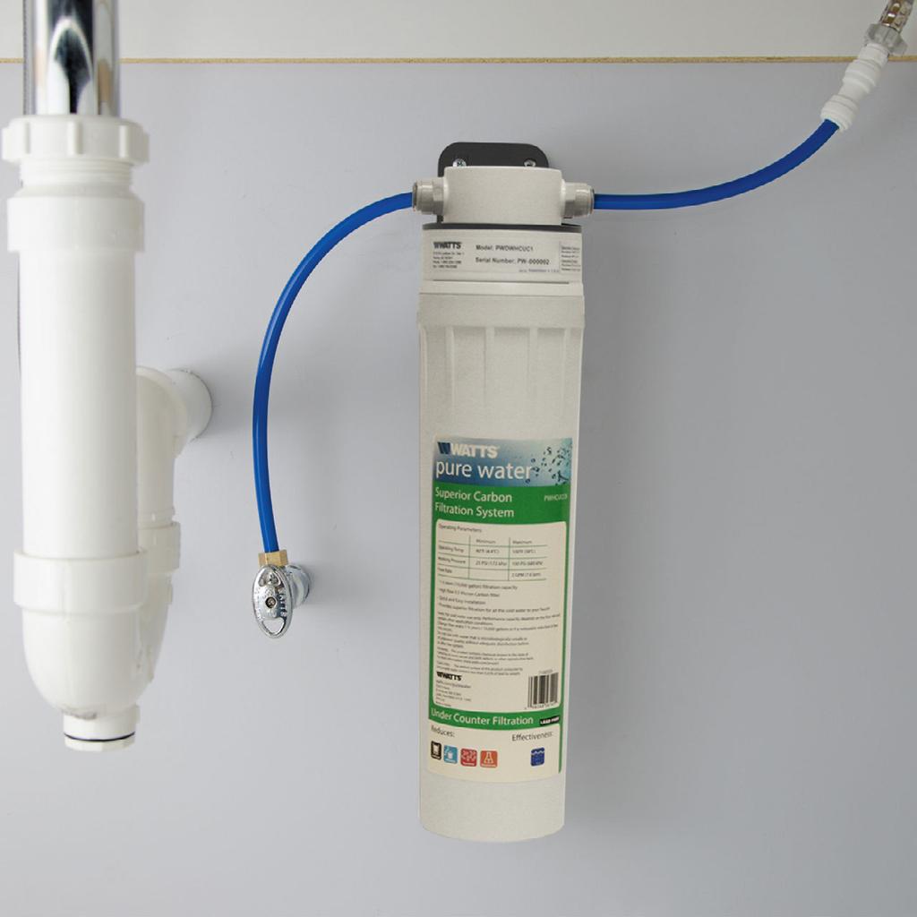 Installation, Operation and Maintenance Manual Under Counter Water Filtration System Model PWDWHCUC1 PURE WATER! WARNING Please read carefully before proceeding with installation.
