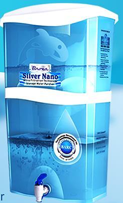 B.NOVA SILVER NANO (No Electricity) 6 Stage Purification System MRP: INR 3,999 Based on Ultra-filtration Silver Nano technology Developed by BARC Govt of India No Electricity required Offline Storage