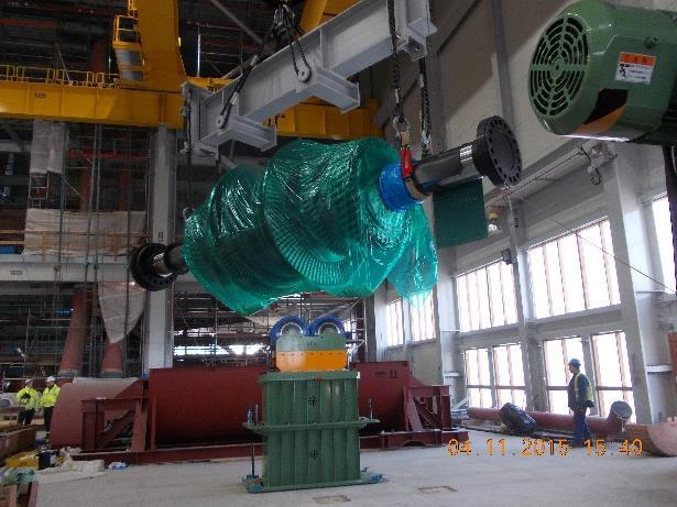 Assembly of the 1075 MW steam