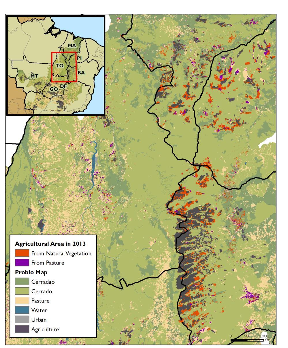 Agricultural expansion in Cerrado Government projections are for an additional nearly 3 million ha of crop
