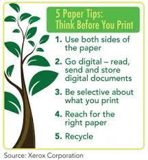 . Paper is made from cutting trees Trees