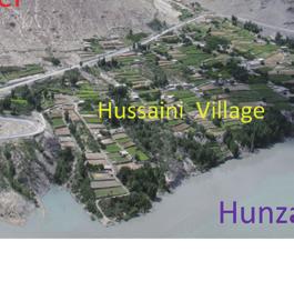 1₅ Landscape of the Hussain village after the sunk of the KKH under the water (red
