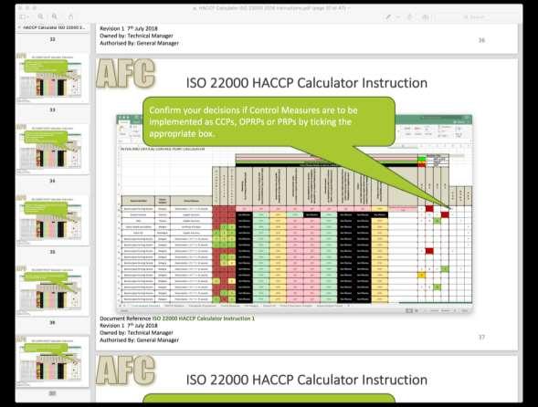 Team Guide 2018  HACCP Calculator ISO