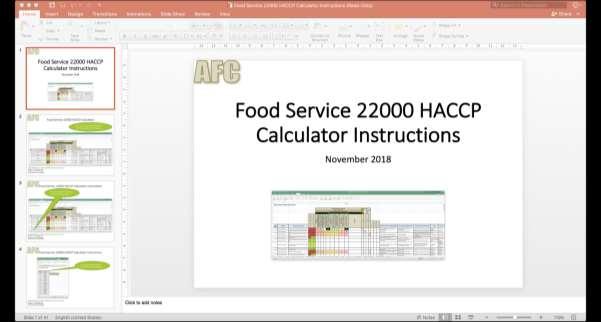 HACCP Training Guide ISO 22000 Module 2018.