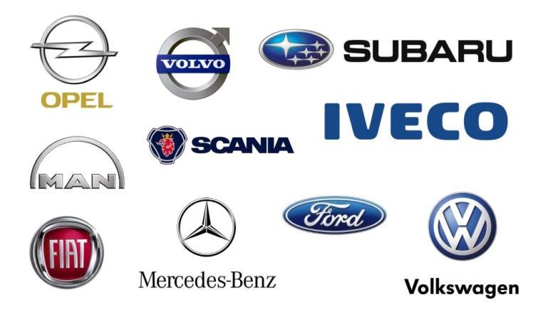.) Vehicle models range from passenger cars to HGV s, buses, waste collection vehicles - modification kits available for existing