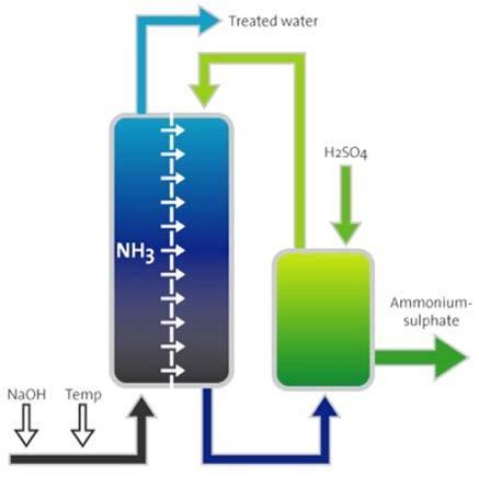 recovery of ammonia Extraction of bio-based products (e.g.