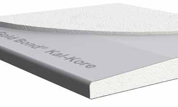 For speed of installation, GridMarX guide marks are printed on the paper surface. Sizes: 3/8 in. (9.5 mm) thick plaster base is available in 4 ft. (1,219 mm) widths and standard lengths of 8 ft.