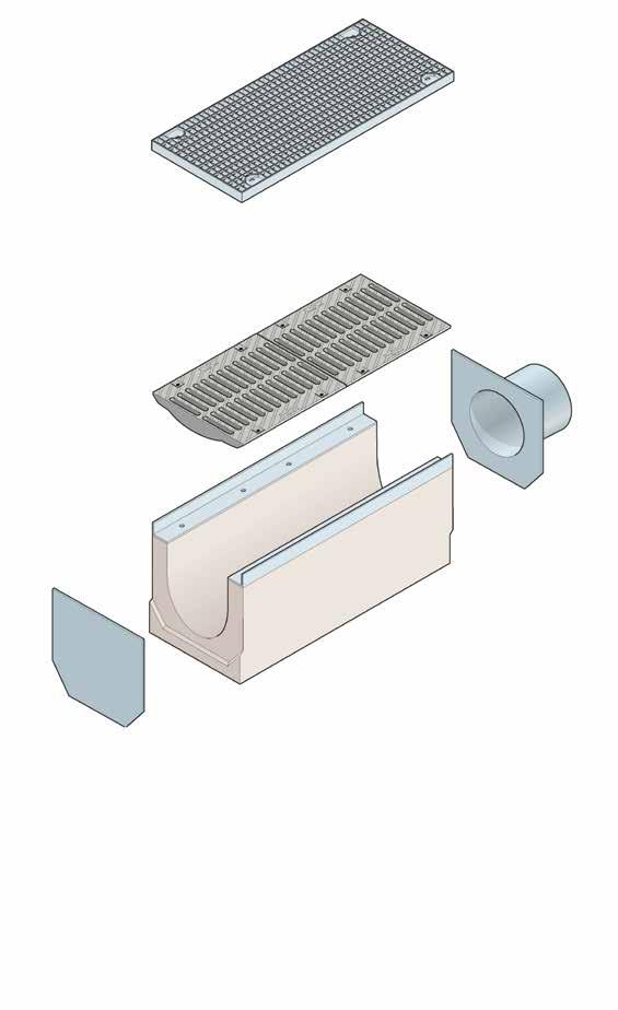Linear Drainage Design Guide Linear Drainage Design Guide Birco 300 Components Linear Drainage Components Grate Drainage System Birco 300 AS has an increased flow capacity, designed to cater for the