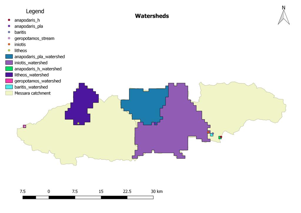 Figure 5. Watershed of each stream station Graph 5.