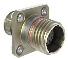 806-03 Square Flange Receptacle Connectors Features Triple-start stub ACME mating thread High density #20HD and #22HD arrangements for reduced size and weight Aerospace-grade materials, construction
