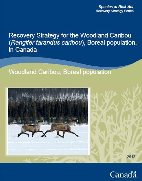 Introduction and Context Federal Recovery Strategy Habitat based offsets are one way to work towards the federal habitat target (65% undisturbed) Alberta