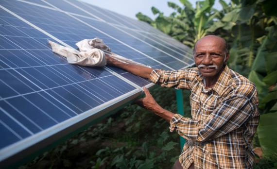 In Gujarat, India, the first solar irrigation cooperative was founded in 2013, where farmers
