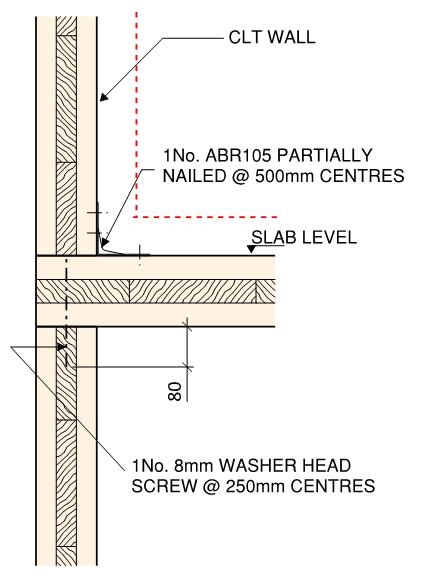 Fig. 12 Typical detail of internal and external CLT wall to CLT floor. 3.