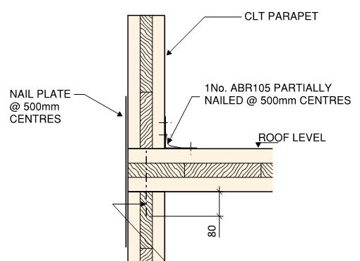 This is particularly likely if the wall or column is bearing on top of a CLT floor slab.
