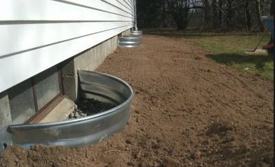 create a leak. Window Wells This is the area that allows a basement window to exist below grade.