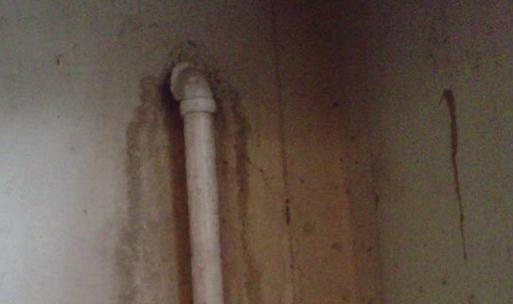 Pipe Penetration Leaks Leaks can occur from wall piping installation.