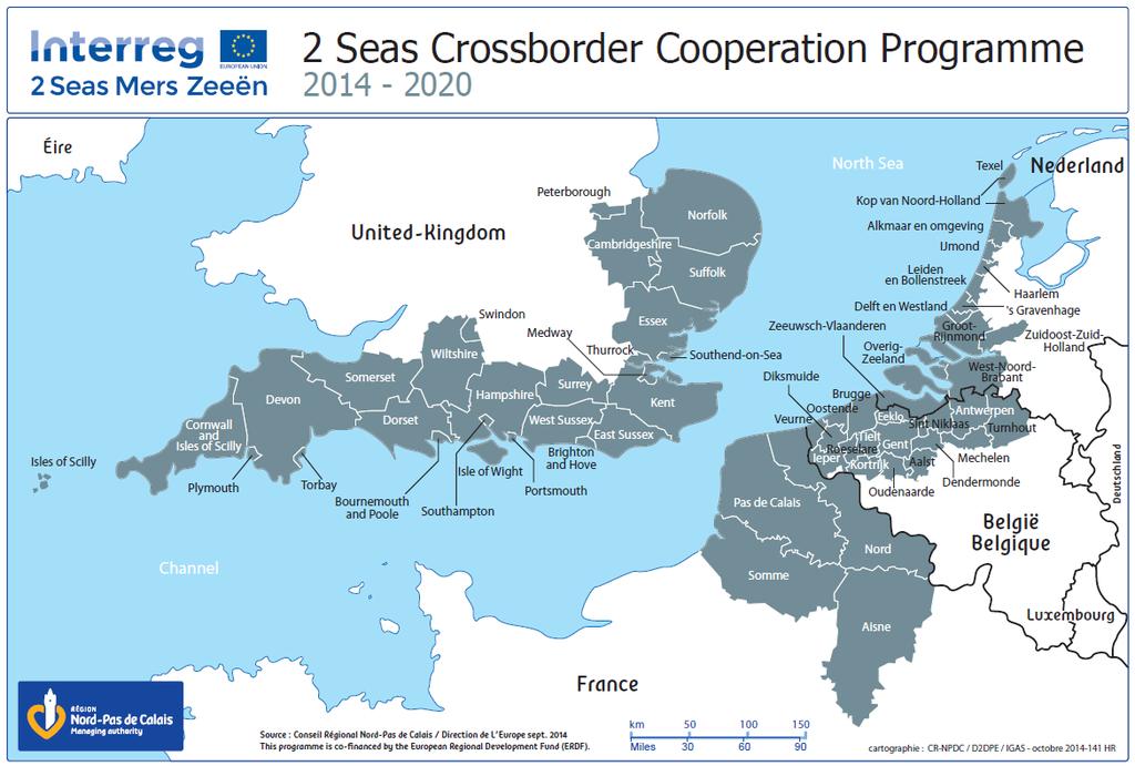 Interreg 2 seas 5 Coastal regions in the PROFIT project 1. Belgium Coast 2.