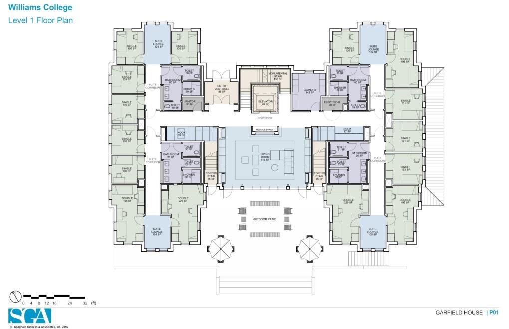 PLAN LAYOUTS WILLIAMS COLLEGE GARFIELD HOUSE Suite style