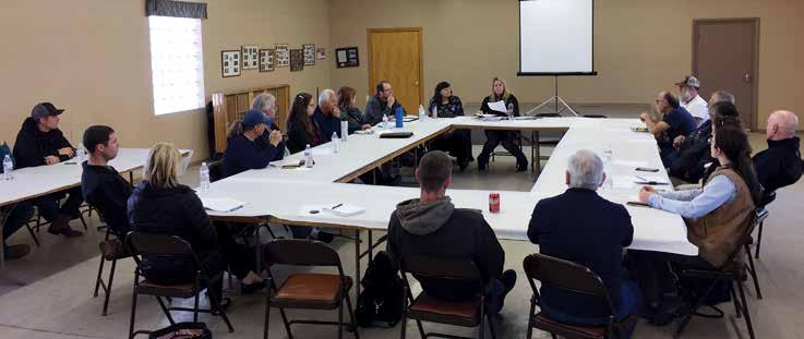 WL WAWG AT WORK In Benton County, Michelle Hennings (top middle) talked to growers about issues the industry is having with incomplete or missing National Agricultural Statistics Service data, which