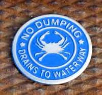 10) Storm drain medallions were initially installed