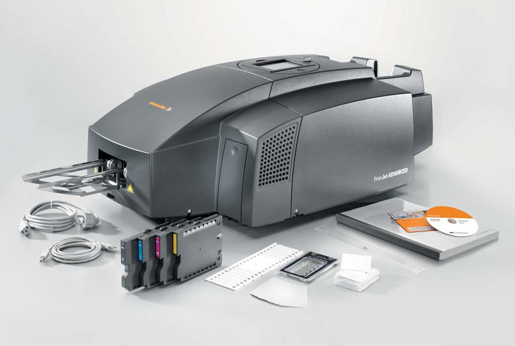 The advanced ink-jet printer Our PrintJet ADVANCED for exacting standards Technical data Flexible printing of plastic and metal markers The PrintJet ADVANCED is an inkjet printer which prints plastic