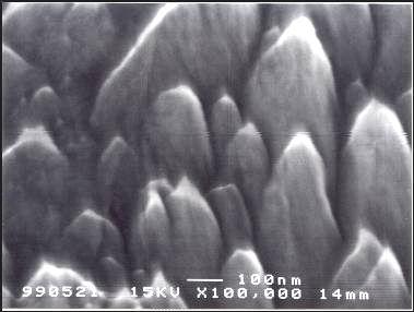 The grain boundaries are emphasized due to selective etching during hydrogen plasma treatment.