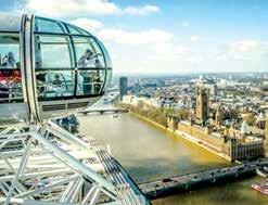 75 DreamTrips Points LONDON, ENGLAND Enjoy a bubbly glass of champagne as you ride more than 440 feet above the city on the landmark Ferris wheel, the