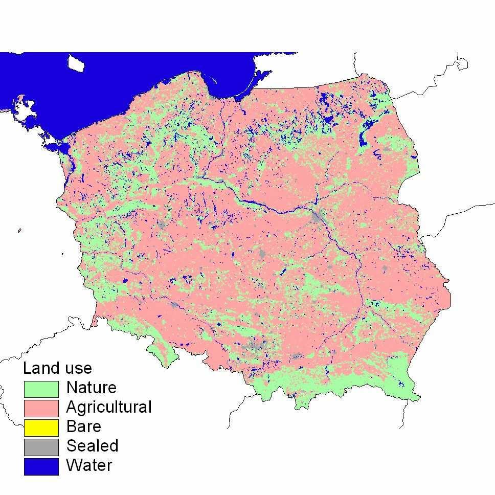 CONCEPT September 2006 Figure. Map of Poland showing presence of surface water.