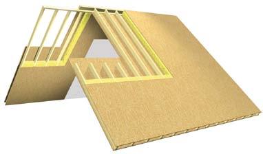 5 mm drywall board 12 mm EUROSTRAND OSB/3 Vapour barrier Rafter with insulation EUROSTRAND OSB/3, thickness according to static requirements Not shown: Underlay Battens/lathwork if required Roof
