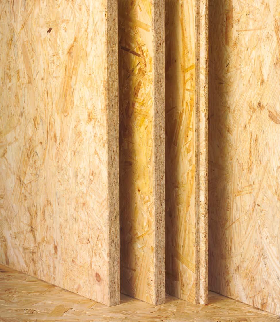 Stock programme EUROSTRAND OSB E1 EN 300 Upon request, EUROSTRAND OSB boards can be produced according to customer specifications or in custom lengths in addition to the stock programme.