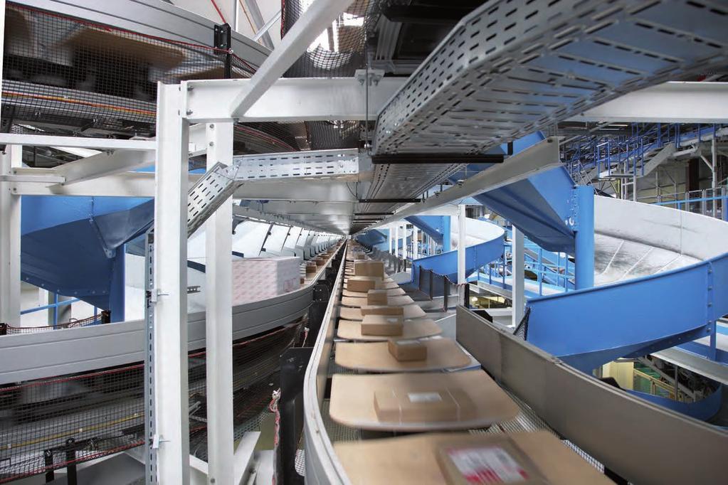 THE GUARANTEE FOR SUCCESS: EXCELLENT COOPERATION Hermes Logistik Gruppe Deutschland/Hückelhoven In Hückelhoven, the BEUMER sorting and distribution system comprising two electrically driven parcel