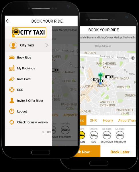 Taxi Guest App Features "Guest App with Book Now & Book Later Option" - Point to Point, Hourly & Outstation Booking Possible "Live ETAs & Vehicle Tracking