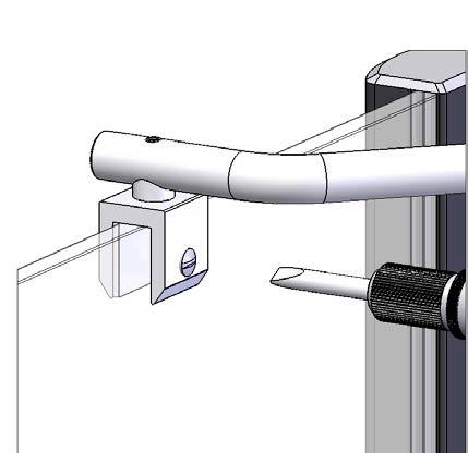 Position the Brace Bar back onto the fixed panel and push the barrel over the