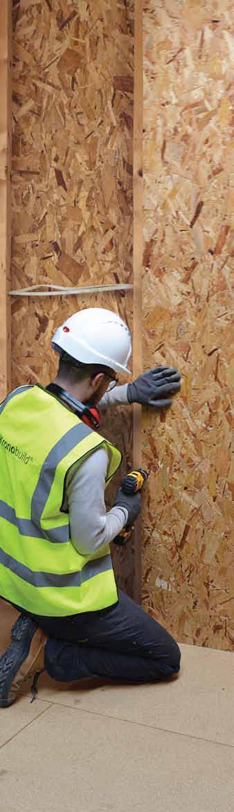 Kronobuild OSB OSB Airstop The core board is OSB 3 type (load-bearing board for use in humid conditions). A special foil of cellulose is applied on this board via an adhesive laminating process.