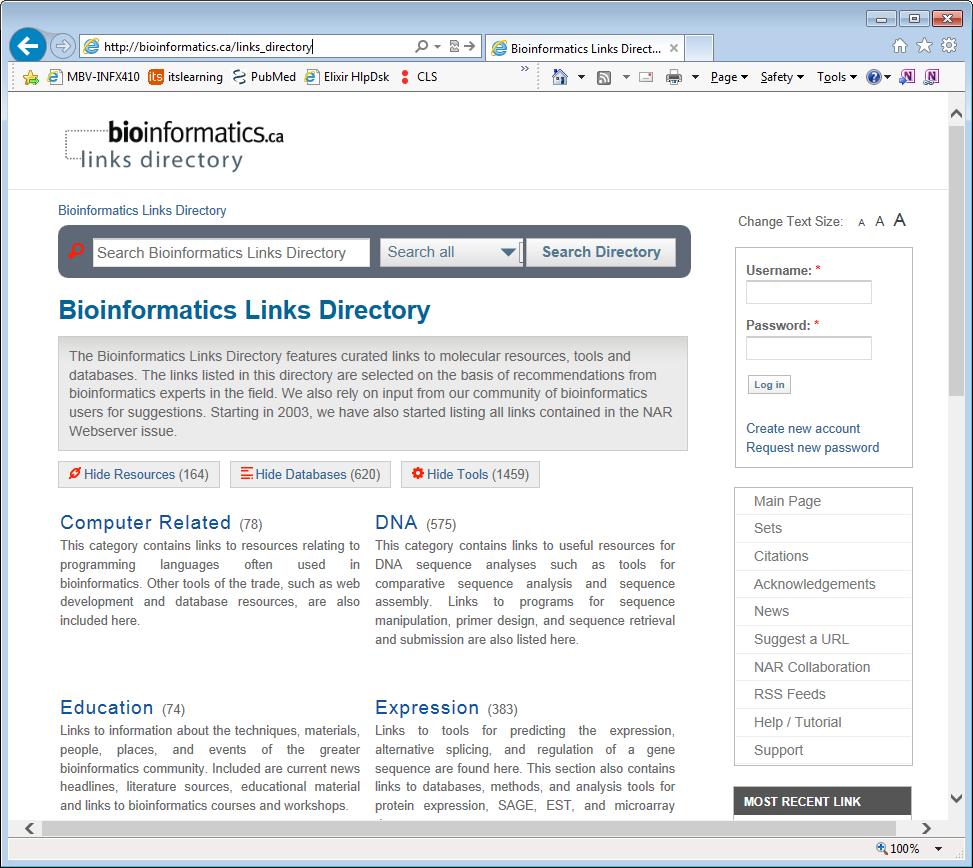 btw, the bioinforma cs.ca links directory is an excellent resource bioinforma cs.ca links directory h p://bioinforma cs.