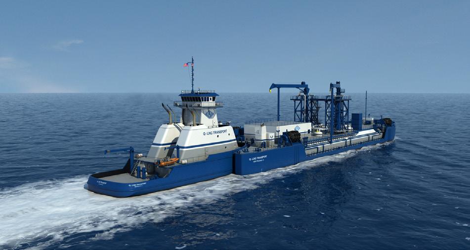 Figure 5. Q-LNG Transport LNG Articulated Tug and Barge (courtesy of Harvey Gulf International Marine). Figure 6. Bunkering of MV Isla Bella (courtesy of TOTE Maritime).