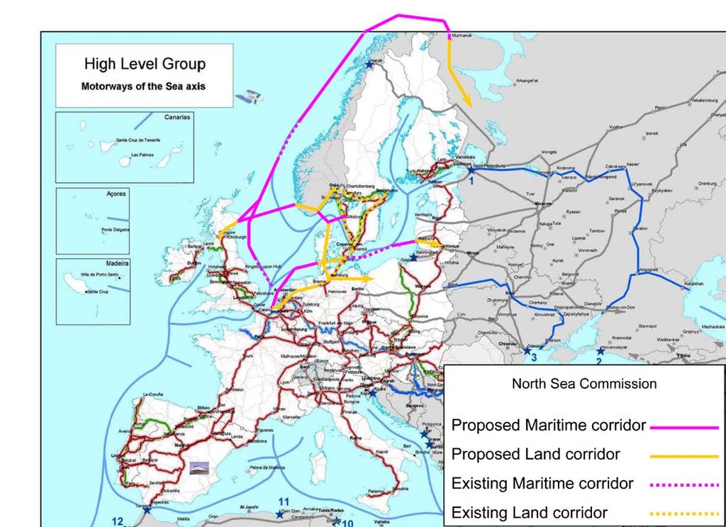 Northern Maritime Corridor Extending Motorways of the Seas to the High North also have a connection to the north.