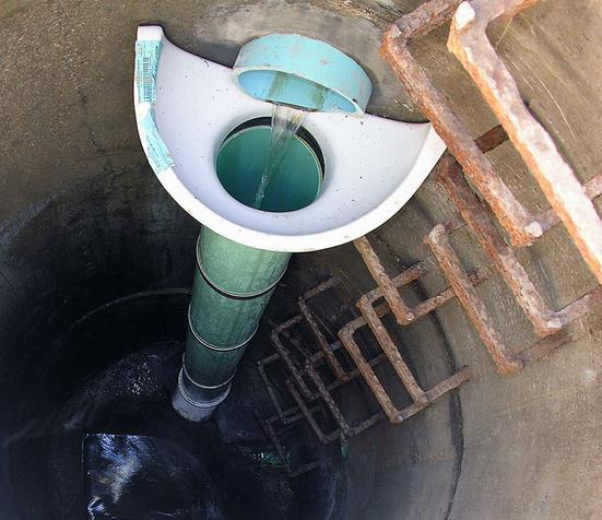 K 7 SANITARY SEWER INSIDE DROP BOWL: Sanitary sewer inside drop bowls shall meet or exceed the performance specifications of: Shall be a plastic composite collection device designed to facilitate a