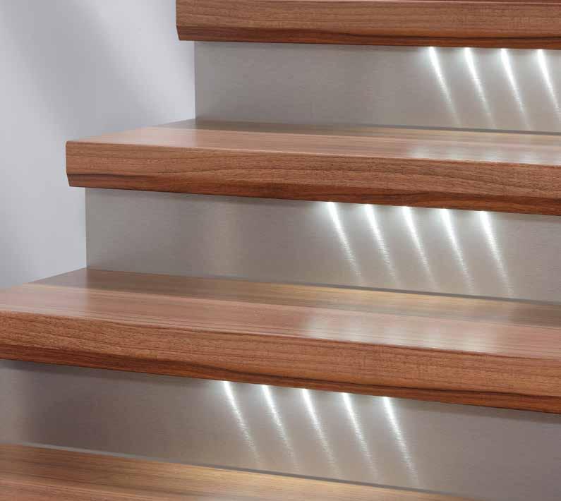Stylish lighting Integrated lighting gives your staircase not only a stylish and