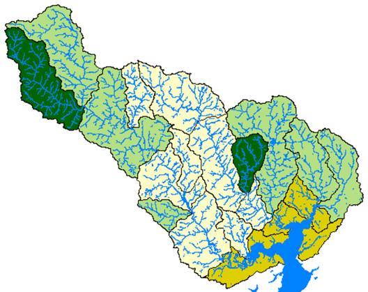 WATERSHED STRATEGIES FOR NON-SUPPORTING STREAMS Non-supporting streams are located in subwatersheds with 25-60% impervious cover.