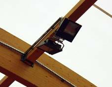 Lighting is provided by metal-halogen projectors 400W, which are fixed on top of wooden construction. No.