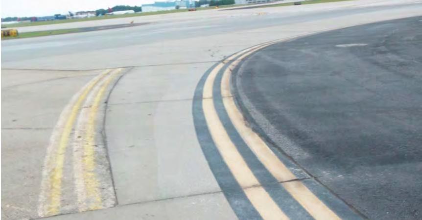 Taxiway Edge Marking Pavement markings that are no longer needed must be physically
