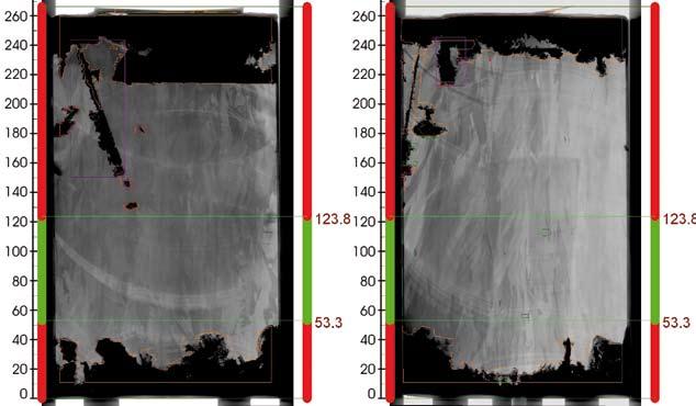 Photo: Intego GmbH X-rays of silicon bricks in the infrared measuring station can detect contaminations, for instance inclusions of silicon carbide.
