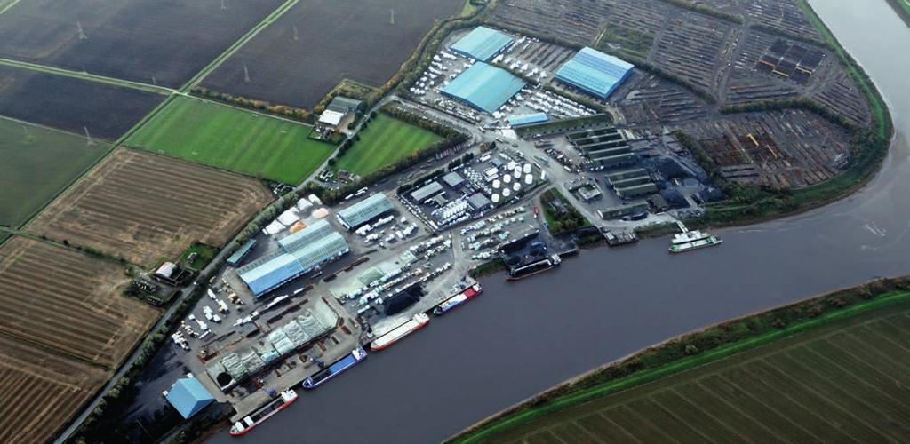 SHOT SEA POTS DEDICATED UK POTS Berths 9 Max 5.5m Quay cranes 4 (40 tonne capacity) Warehouses 66,956 sq. m Open storage 509,904 sq.