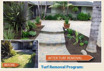 Turf Removal Rebate Program Turf removal with replacement by California Friendly plants and permeable surfaces