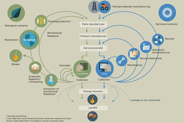 What is a Circular Economy? We embrace the Ellen MacArthur Foundation s view of a circular economy as an industrial system that is restorative or regenerative by intention and design.